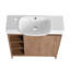 Meuble-lavabo autoportant de 30 po avec lavabo en céramique blanche et porte à fermeture en douceur, emballage KD