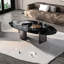 Table basse flottante ovale en marbre-102786709