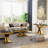 Devendra 50'' Luxury Gold Console Tables with Rich Gold X-Leg 