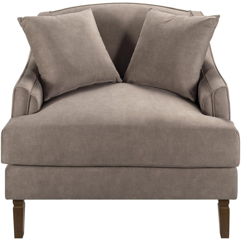 Agafia Traditional Accent Chair, Adriona Beige Velvet