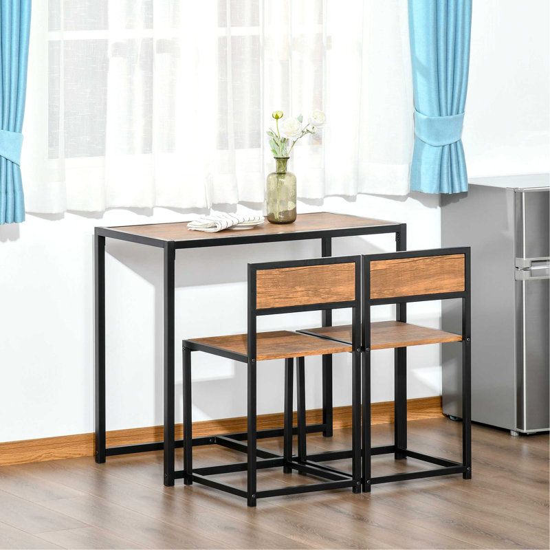 Industrial-Style Dining Table Set For Compact Spaces, Enhancing Modern Décor