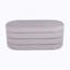 Banc avec rangement en velours taupe