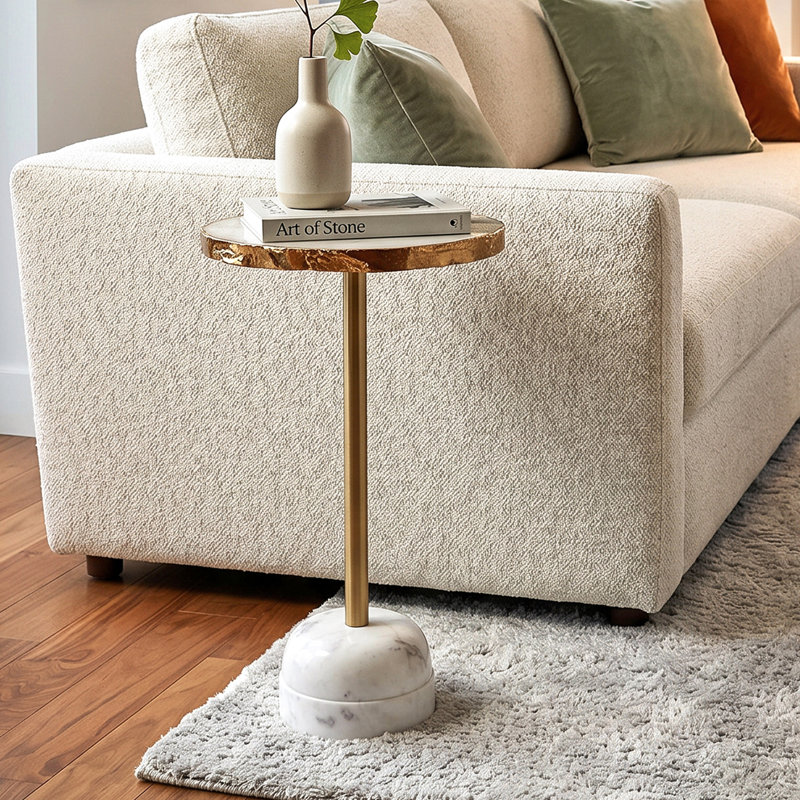 Agate naturelle et laiton
Table d'appoint