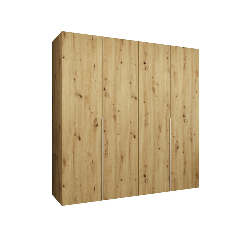 Manufactured Wood Wardrobe, artisan oak + handles: cashmere
