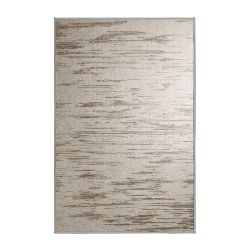 Tapis abstrait gris lavable à la machine, Rectangulaire 8 pi x 10 pi