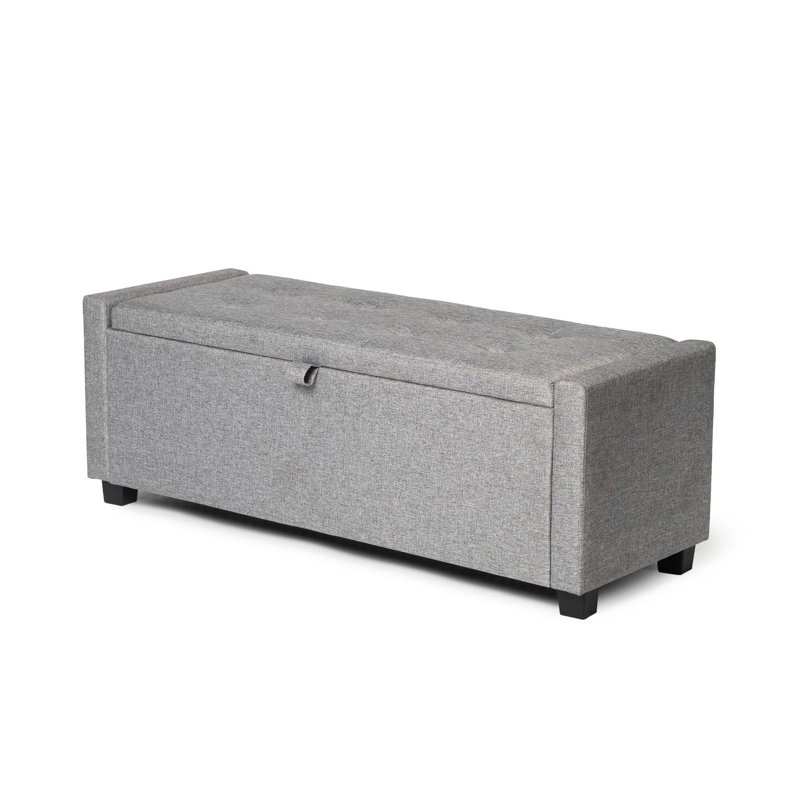 Larochelle 97.5cm Wide Rectangle Solid Colour Ottoman with Storage