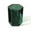 Table d'appoint luxueuse en marbre naturel vert luxueux, table de bout hexagonale de 16 cm de long avec finition polie, socle en pierre vert diamant et table de chevet moderne pour le salon (40 cm x 32 cm)