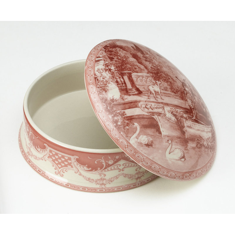 Boîte décorative ronde en porcelaine
