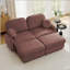 Canapé deux places en forme de U Chenille Cloud avec des assises profondes et des poufs amovibles pour un confort optimal dans un salon moderne.-1317623099