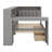 Wood Platform Bed – Storage Shelves, Drawers, Charging Station, LED, Desk & Upholstered Headboard Included-1023922910-1023922880