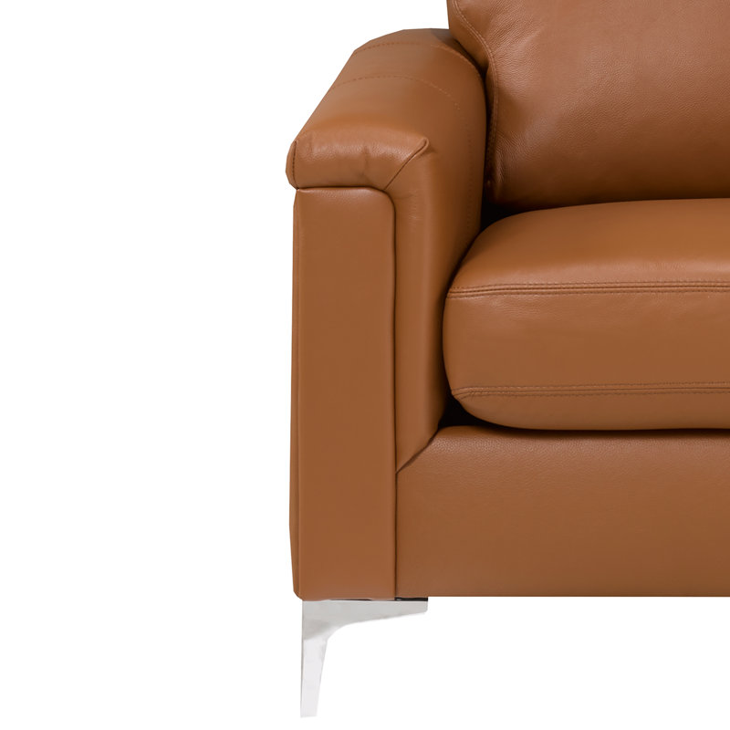 Ensemble de canapé et chaise en cuir Bayerl, Chameau
