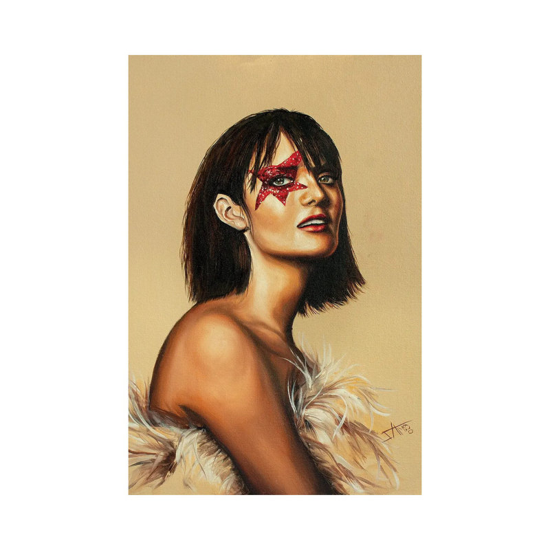 Super Star by Salma Nasreldin - Wrapped Canvas Painting, 66.04 cm H x 45.72 cm W x 3.175 cm D