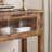 Vintage 2-Tier Wood Console Table with Glass Drawers – Slim Entryway Sofa Side Table, Storage Shelf for Living Room, Hallway, Farmhouse Decor
