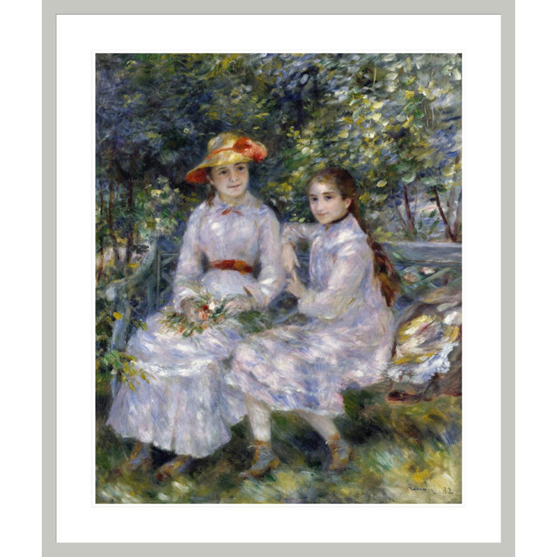 «The Daughters of Durand-Ruel» par Pierre-Auguste Renoir, impression giclée encadrée, H 39,44 po x l 33,5 po