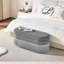 Banc de rangement ovale rembourré avec couvercle relevable-131257153-131257150