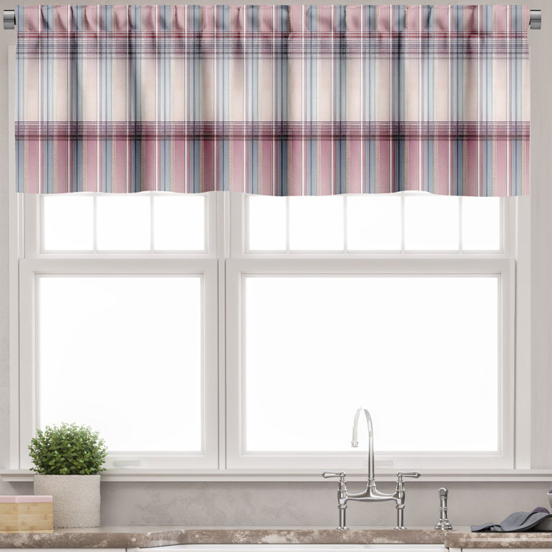 Plaid Tailored Window Valance, 42" W x 18" L