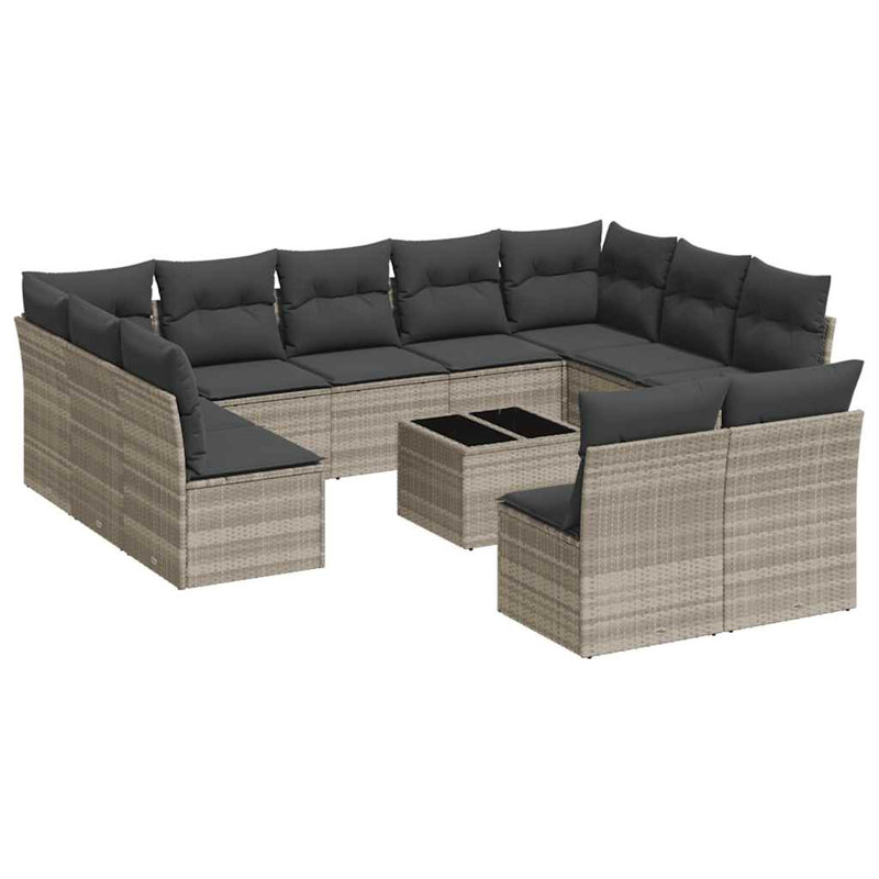  Garden Sofa Set Light Grey