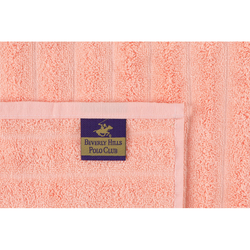 Ensemble de 2 essuie-mains 100% coton 2 pièces, Vert / rose clair
