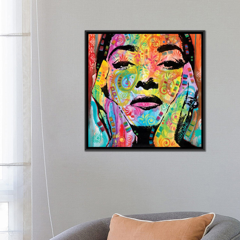 «Maria Callas», impression sur toile, H 18 po x l 18 po x P 1,5 po, Toile avec cadre noir, Pas de tapis