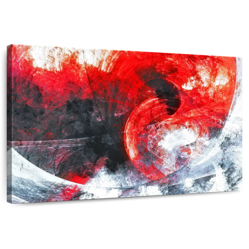 Avery Red Whirlpool Abstract, 8" H x 12" W