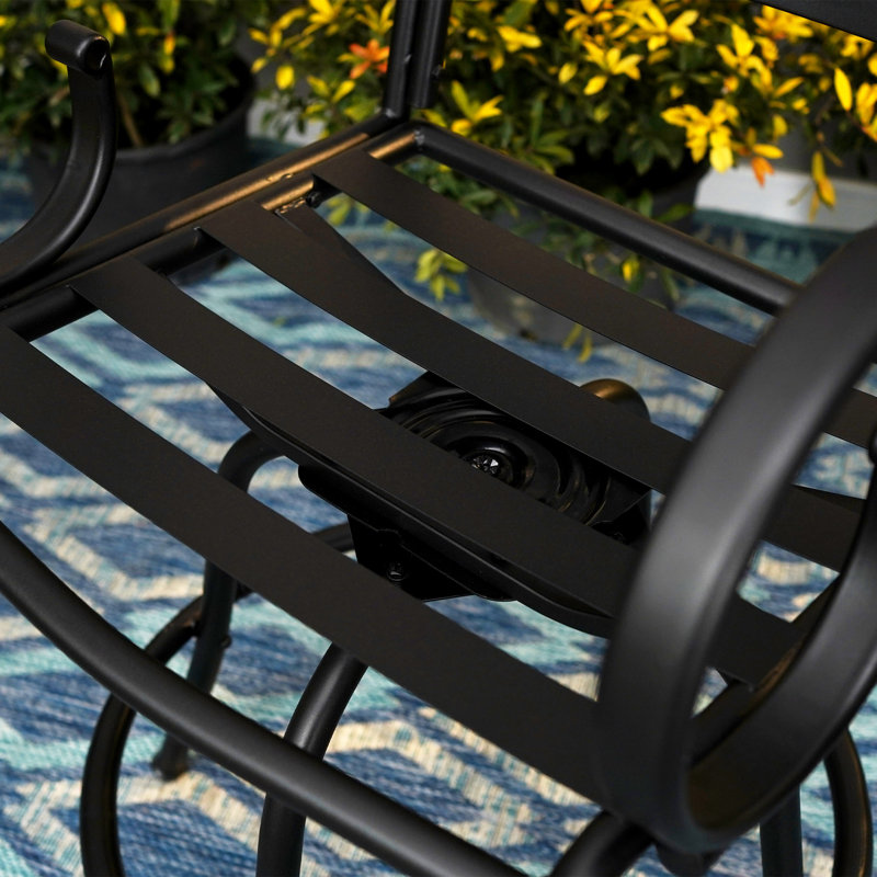 Alyne Metal Outdoor Stool with Cushion