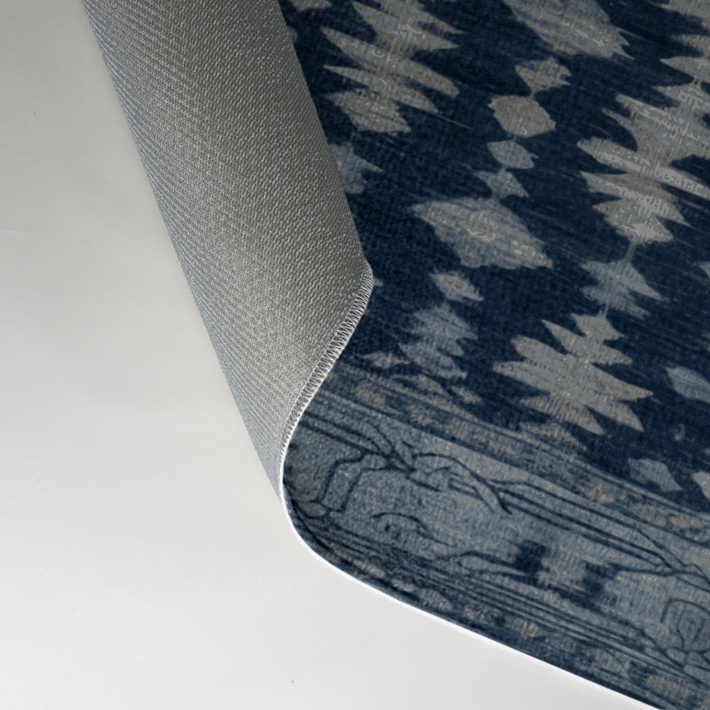 Overdyed Gray Indoor and Outdoor Area Rug, Rectangle 3' x 5'