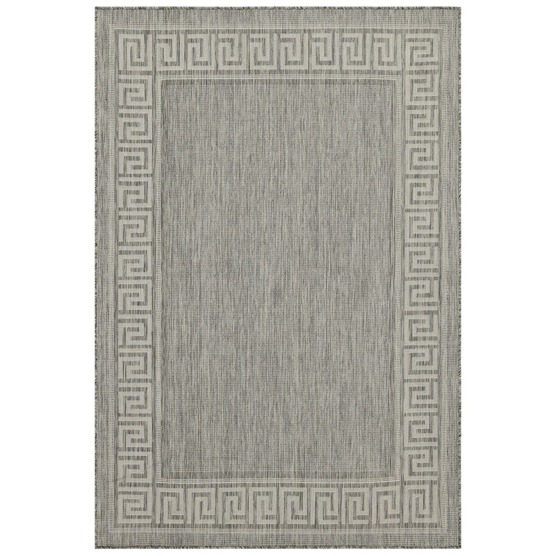 Sunshine Indoor/Outdoor Area Rug, Rectangle 5'3" x 7'3", Silver