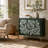 Green Solid Wood 2 Door Accent Cabinet
