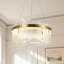 Lustre cylindrique moderne et luxueux à DEL 23,62 po avec verre texturé Ether