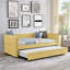 Lit de jour avec couchette escamotable, canapé-lit capitonné en tissu Boucle pour une assise et un sommeil polyvalents et confortables-942937318