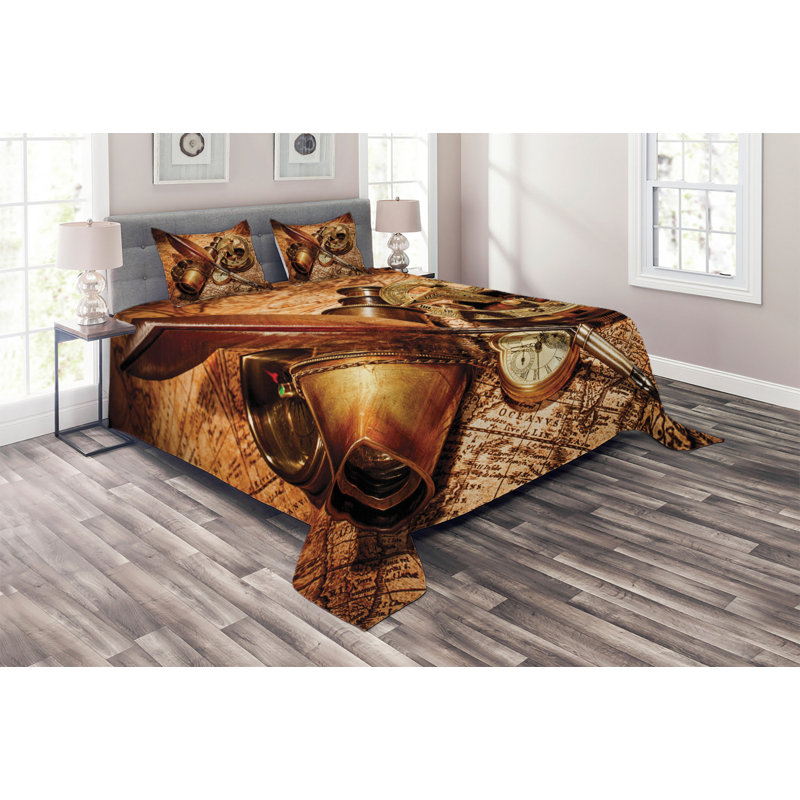 Eclectic Coverlet, King Bedspread + 2 Shams