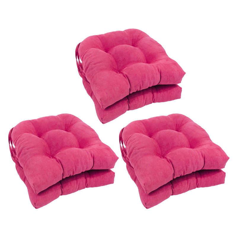 Outdoor 3.5'' Dining Chair Seat Cushion, Bery Berry