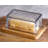 Perette Wood Butter Dish with Glass Dome