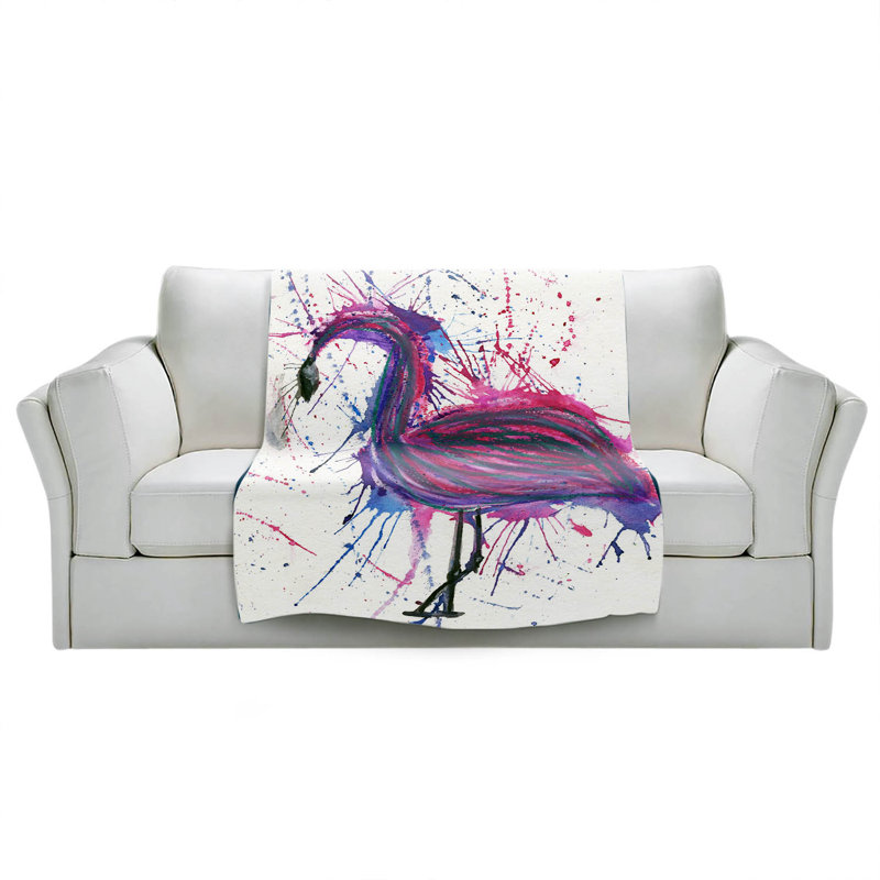  Jeté Jazzy Flamingo, l 51 po x L 60 po
