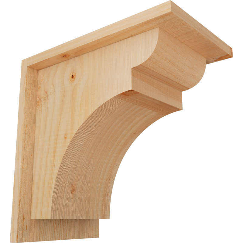 Yorkshire Yorktown avec plaque arrière, H 12 po x l 7,5 po x P 12 po, Sapin de Douglas, Lisse