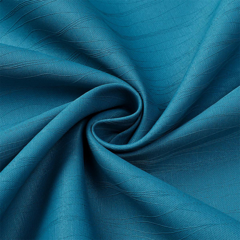 Embossed Blackout Curtain, 50" W x 84" L, Turquoise