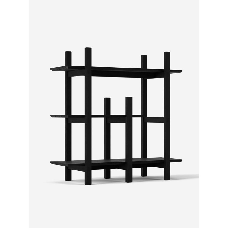 37.8'' W Manufactured Wood Shelving Unit, Charcoal