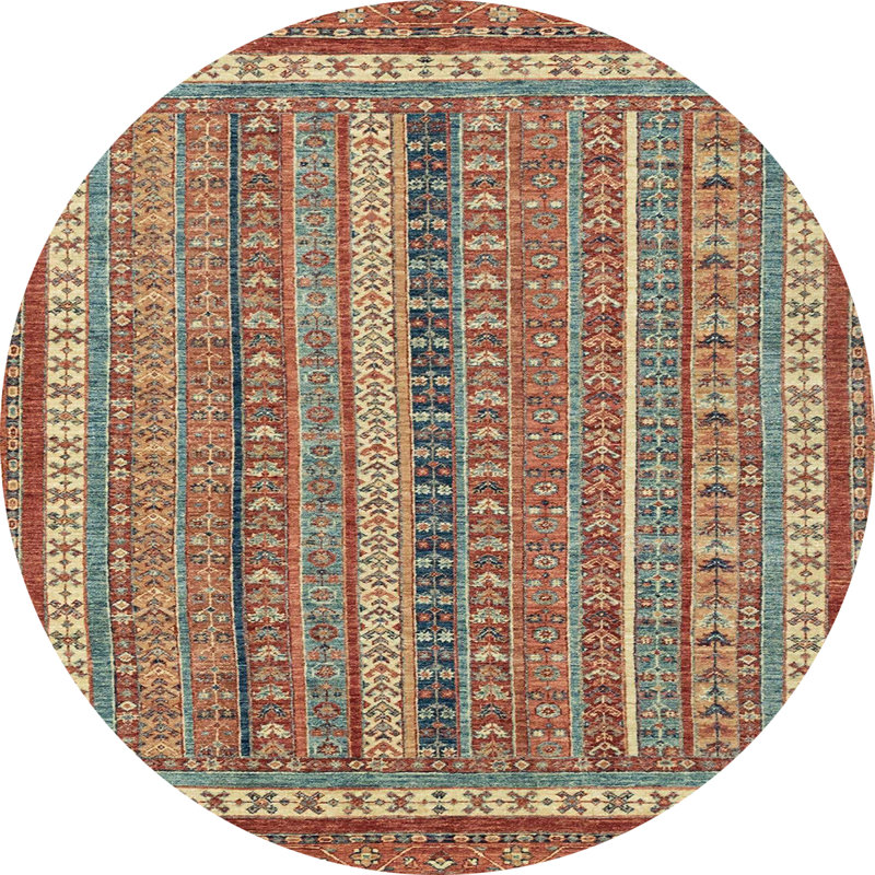 Abstract Indoor Rug, Round 6'