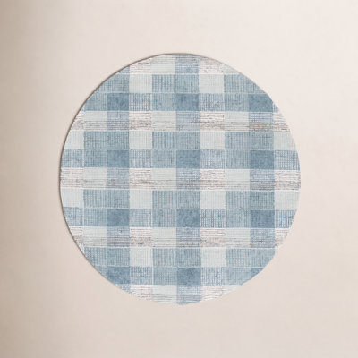 Hand-Tufted Wool Plaid Rug