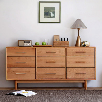 Bedroom Solid Wood Storage Entrance Cabinet