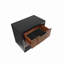 Table de chevet 2 tiroirs de style traditionnel en bois de noyer