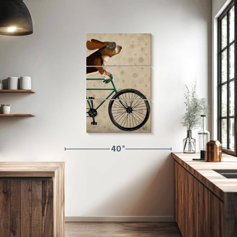 Bramet basset hound à vélo, H 38 po x l 24 po