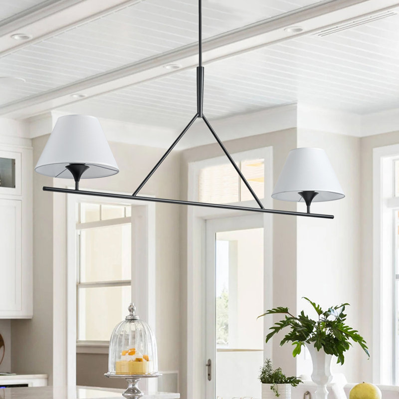 2-Black dimmable iron pendant light