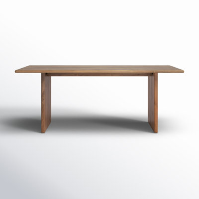 Keady Modern Butcher Block Solid Wood Dining Table