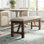 Helbert 60" Solid Wood and Upholstered Farmhouse Dining Bench
