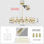 Luminaire de lustre rond moderne doré-784904000