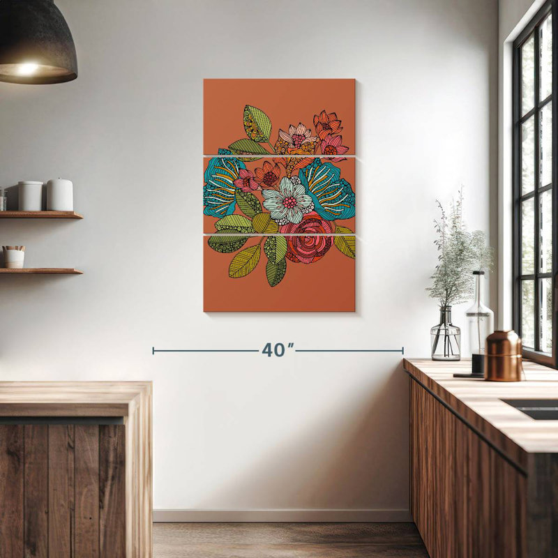 Harnek floral I, H 38 po x l 24 po