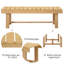 Quinnwood Wooden Traditional Bench/Picnic Bench