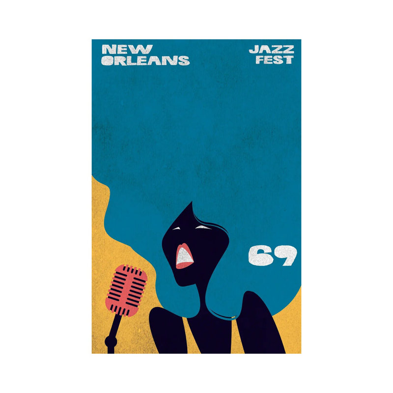New Orléans Jazz Fest - Giclée sur toile tendue avec châssis, H 48 po x l 32 po
