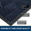 Heavy Duty Door Mat, Non Slip Door Matts Indoor, 80x120cm, Navy Blue Dirt Trapper, Rubber Backing, Easy Clean, Low Profile, for Front Door, Entrance, Outdoor, Doormat, Floor Mat, Entrance Rug